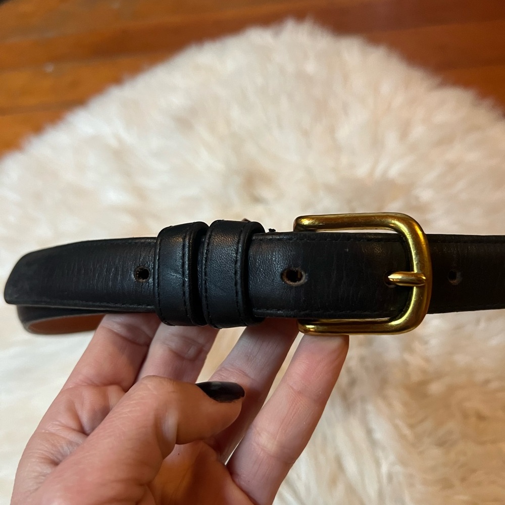 Coach Black Leather Career Belt Rare